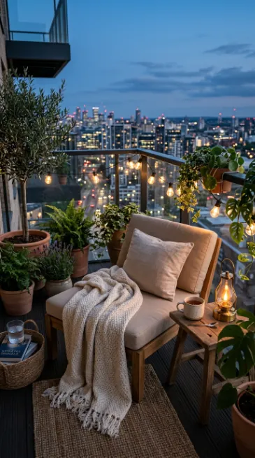 Choose a cozy throw blanket for cooler nights