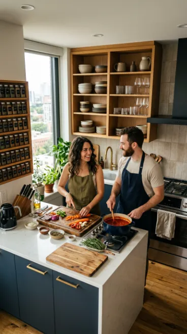 Choose a kitchen setup that works for both cooking styles