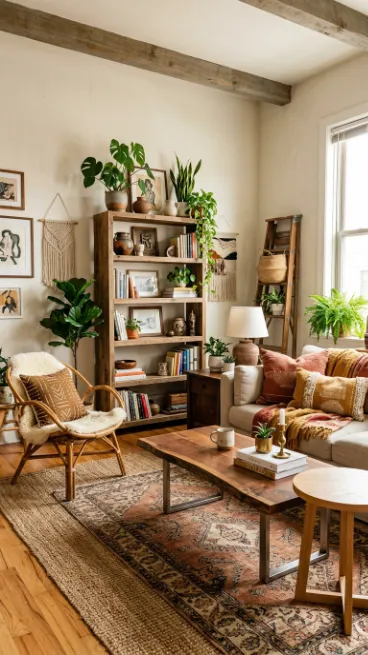 Choose a mix of wood tones