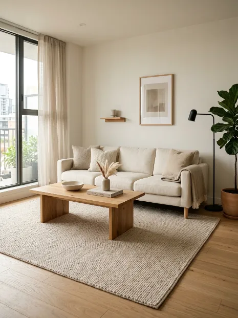 Choose a neutral rug