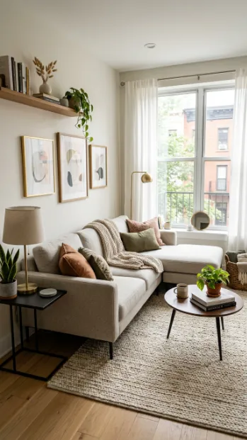 Choose a sectional with a small footprint