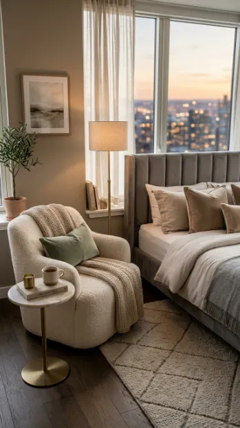 Choose a small seating area if space allows