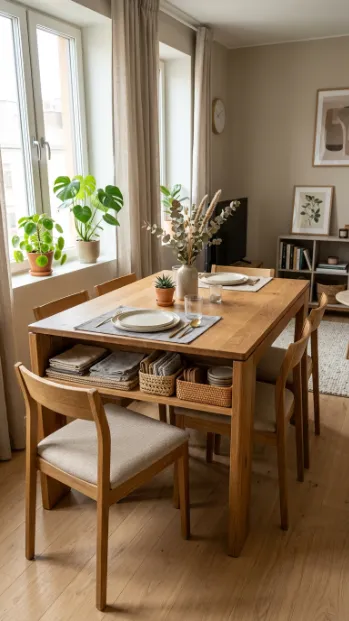 Choose a table with storage underneath
