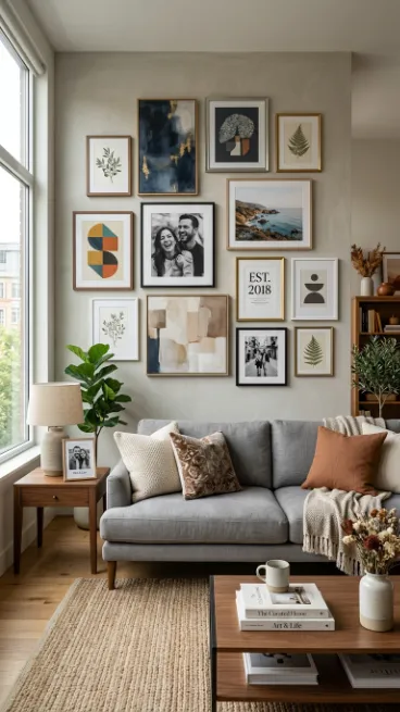 Create a gallery wall with both of your favorite art