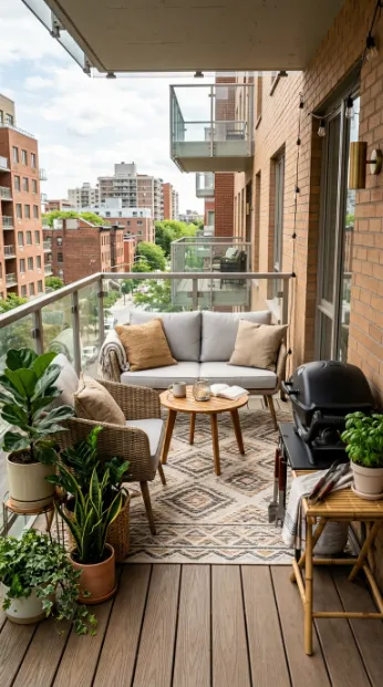 Define zones with an outdoor rug