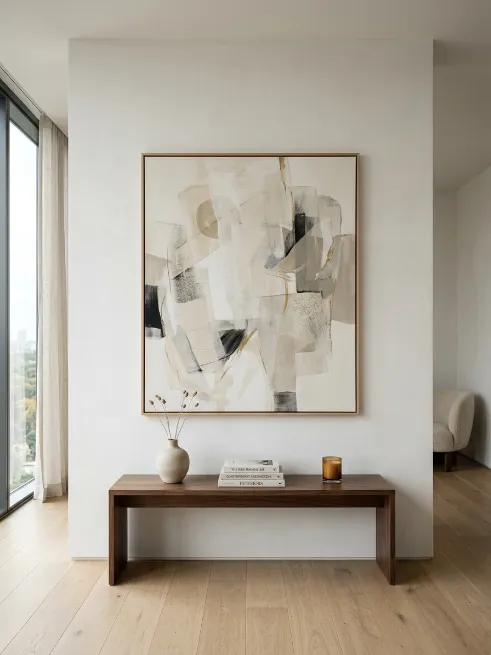 Hang art with intention