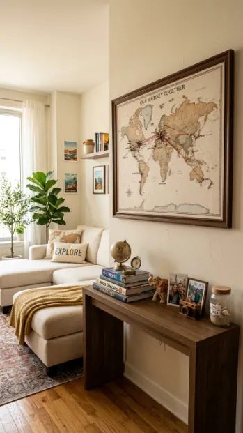 Hang a map of places youve traveled together