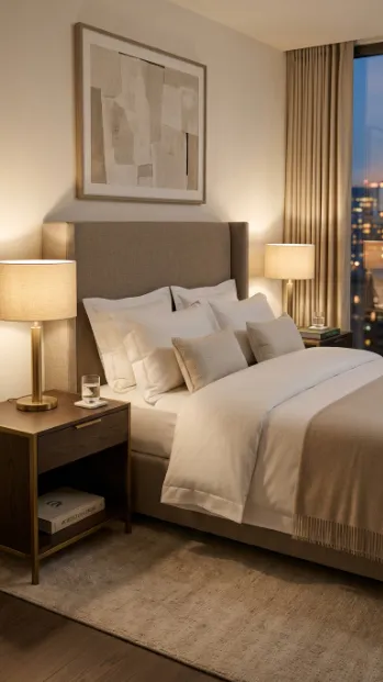 Keep nightstands styled but simple