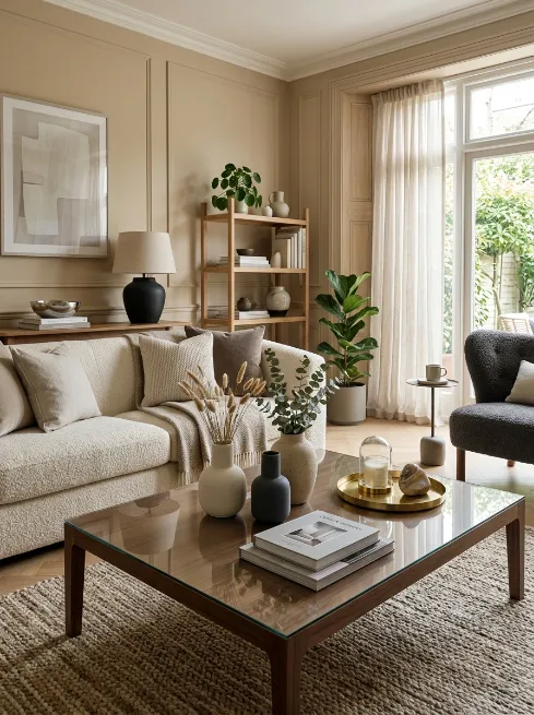 Mix matte and glossy finishes