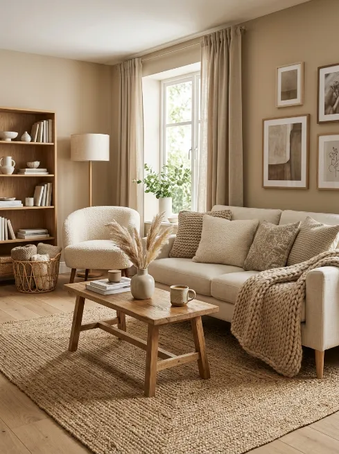 Mix textures to add warmth
