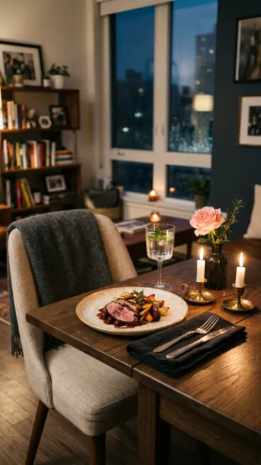Set the table even for solo meals