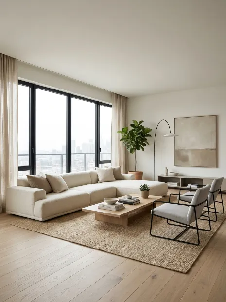 Stick with low profile furniture