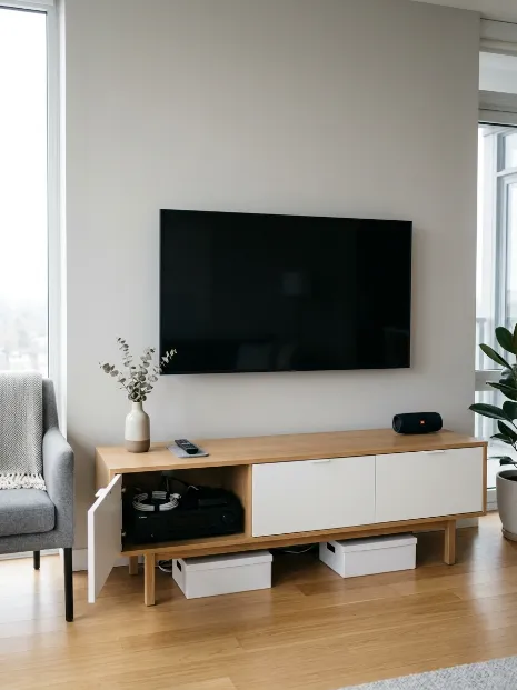 Store cords and cables out of sight