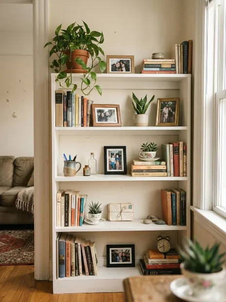 Style your shelves with what you already own