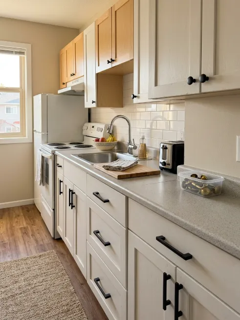 Swap out cabinet hardware