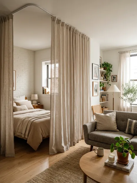 Use curtains as room dividers