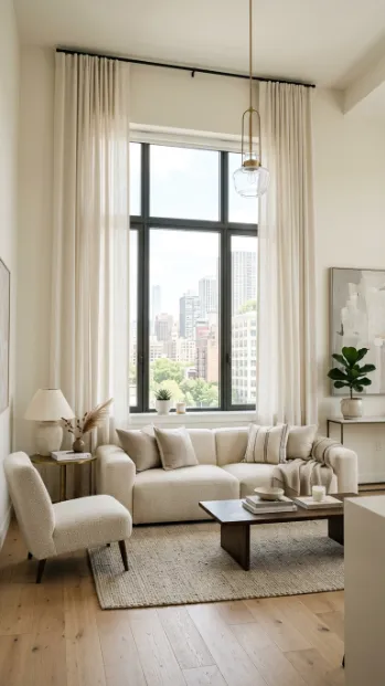 Use curtains to frame your windows properly