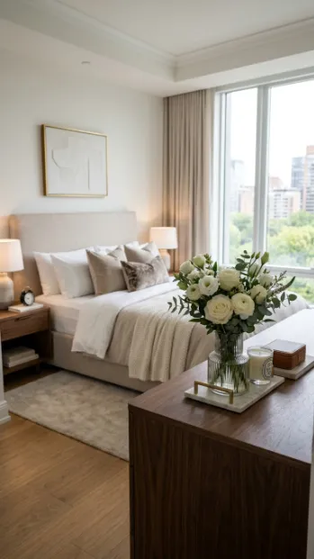 Use fresh flowers or greenery