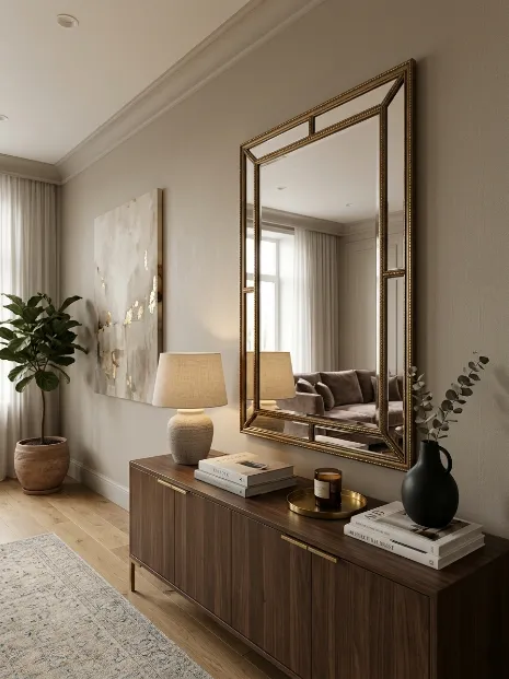 Use mirrors with decorative frames