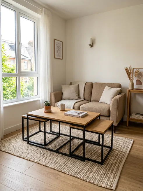 Use nesting tables instead of a bulky coffee table 1