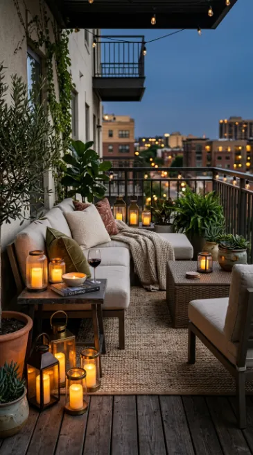 Use outdoor rated lanterns