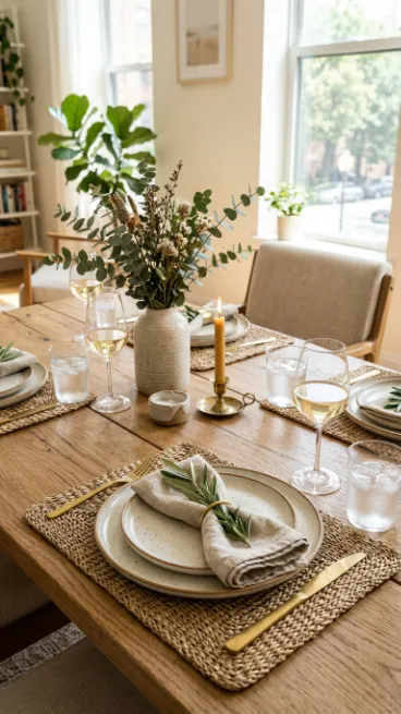 Use placemats instead of a full tablecloth