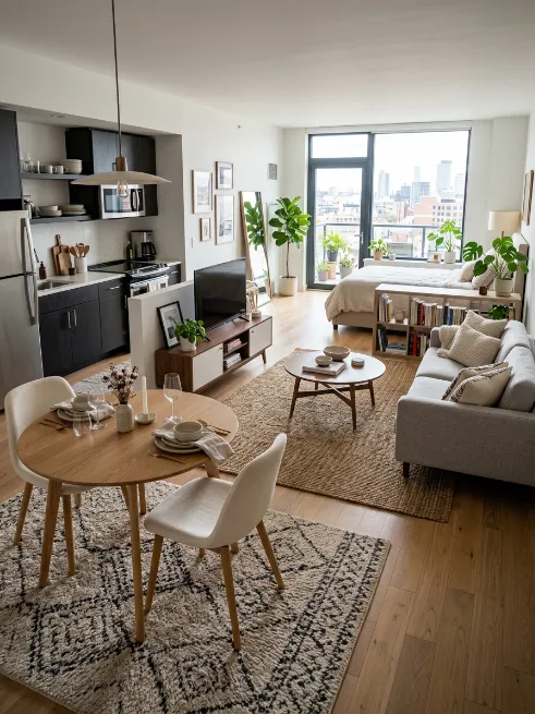 Use rugs to define different zones