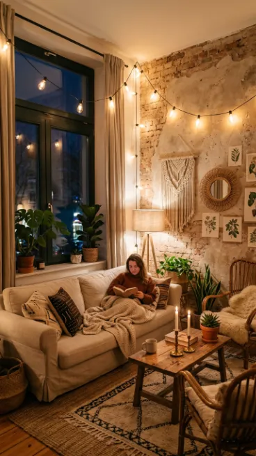 Use string lights for ambient glow