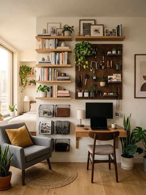 Use wall space for storage