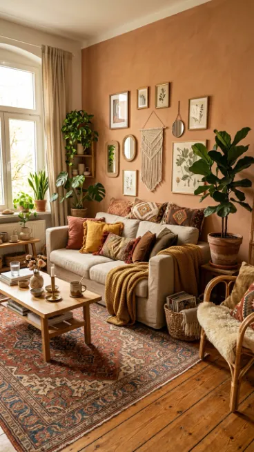 Use warm earthy colors as your base