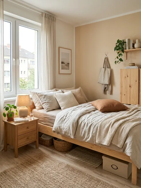 Use a bed frame instead of a box spring on the floor
