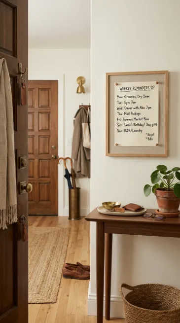 Use a chalkboard or memo board