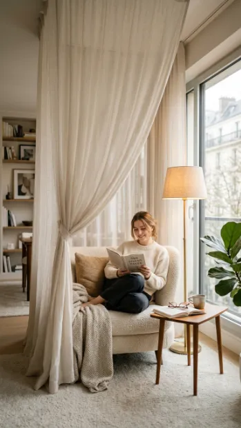 Use a curtain to create privacy