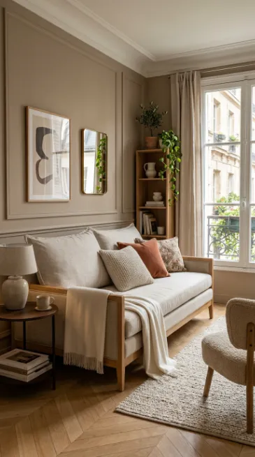 Use a daybed if your living room doubles as a guest room