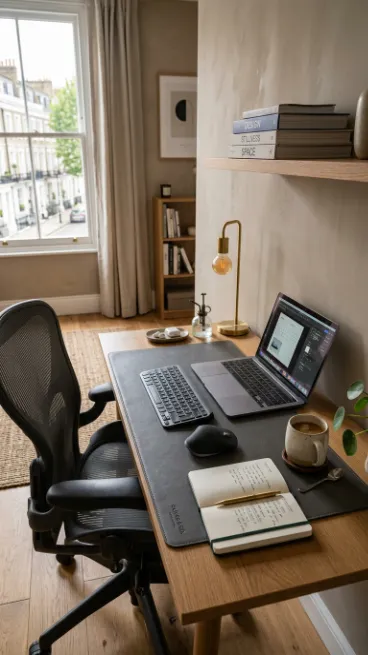 Use a desk pad for a polished look