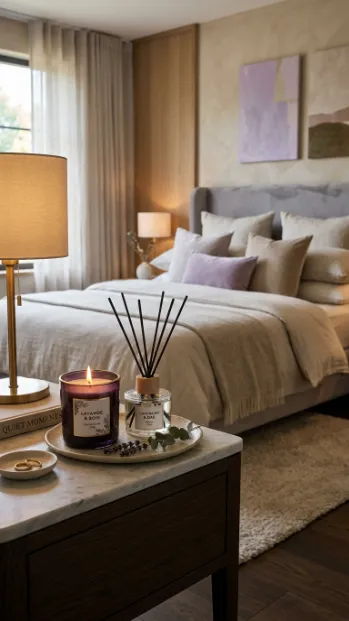 Use a diffuser or candle for scent