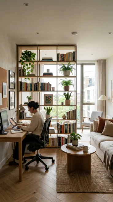 Use a room divider bookshelf